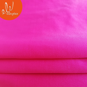 NO MOQ 185gsm 86 poliéster 14 spandex liso Spandex tricot tela para trajes de baño - Product Image 4