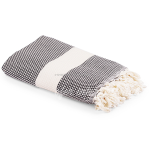 Couverture en coton turc noir Lidya variété de couleurs disponibles-Couverture de pique-nique ou de plage, couvre-lit, usage multiple - Product Image 1