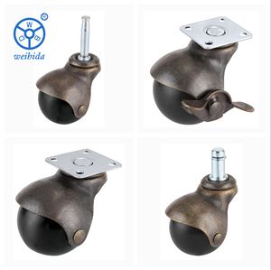 Wbd <span class=keywords><strong>muebles</strong></span> giratoria cuello agarre vástago de bola de latón de cobre tipo rueda - Product Image 1