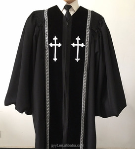 Vestido de sacerdote, vestimentas de Iglesia, diseños de púlpito cruzado de iglesia para uniforme de Iglesia - Product Image 1
