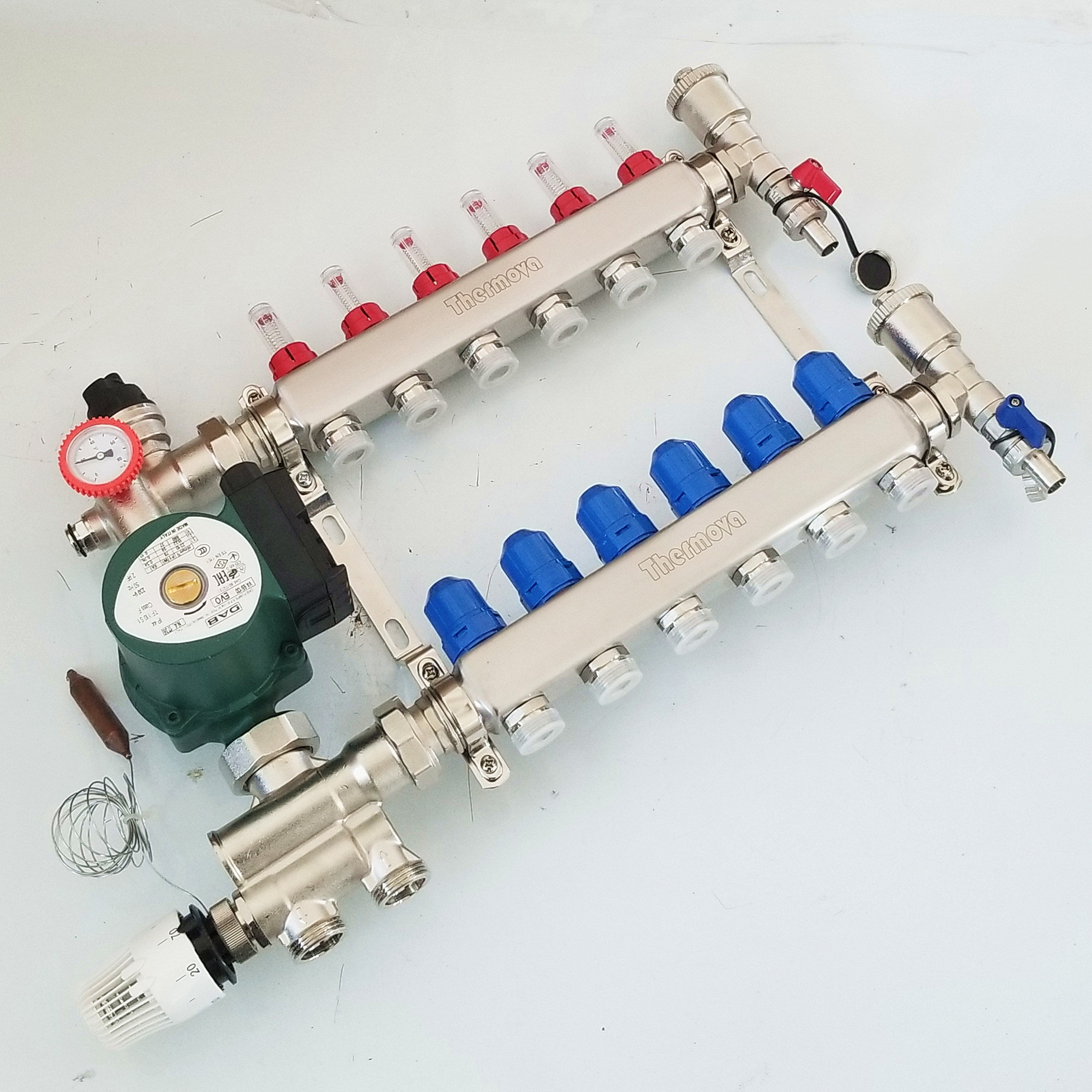 Collecteur De Chauffage Au Sol Grundfos AUTO Avec Pompe Et Vanne De Mélange - 230V
