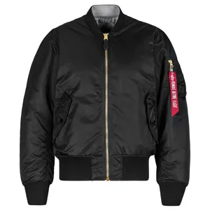 Benutzerdefinierte Zipper Motorrad Unten Winter Mann Jacke Großhandel Günstige Bomber Jacke