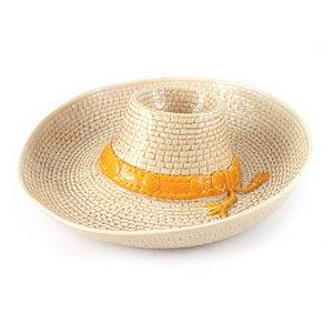 Chapeau Sombrero Vintage en Céramique Plateau à éclats et trempettes - Product Image 3