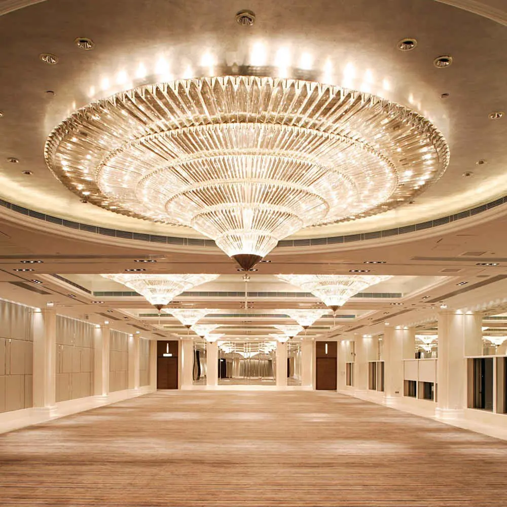 Plafonnier LED en cristal au design moderne, éclairage d'intérieur, luminaire décoratif de plafond, idéal pour un Hall de Banquet, un hôtel ou une entrée