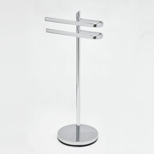 Toallero montado en la pared de Metal para baño cromado de riel único - Product Image 2