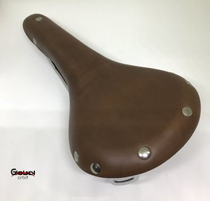 ราง280X150mm หนังสีดำ Cr-Mo สำหรับจักรยานเสือหมอบทำจากหนังเบาะหนังสีน้ำตาล - Product Image 3