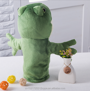 Tùy chỉnh động vật tay con rối nhồi bông ếch giáo dục ventriloquist búp bê với PP bông điền OPP túi đóng gói - Product Image 3