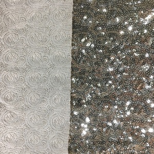 Wholesale Newest Fashion Design Good Quality Colorful Polyester Gold <strong>Sequin</strong> Fabric <strong>Mesh</strong> - Product Image 5