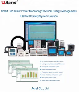 Fase 3 amp voltios de potencia metros vatio-hora de energía eléctrica medidor LCD panel de control de energía kwh con rs485 con CE ACREL