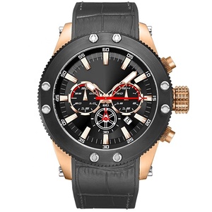 Orologio da Polso Cronografo al Quarzo da Uomo con Data e Display <span class=keywords><strong>24</strong></span> <span class=keywords><strong>Ore</strong></span>, Cinturino in Pelle Blu, Multifunzione Sportivo - Product Image 4