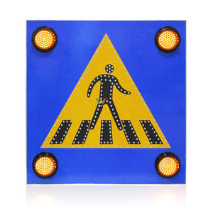 12 anni di fabbrica attraversamento pedonale illuminato segnale di avvertimento solare sistema di segnali stradali con spia luminosa - Product Image 5