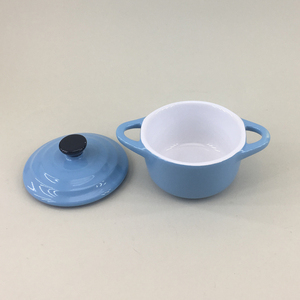 Ustensiles de cuisine décoré pas cher prix double poignées <span class=keywords><strong>mini</strong></span> cocottes en céramique chaude pot ensemble pour personnalisé - Product Image 2