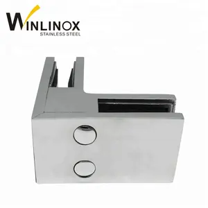 Glass to Glass Connection 90 Degree Glass Corner Clamp Stainless Steel