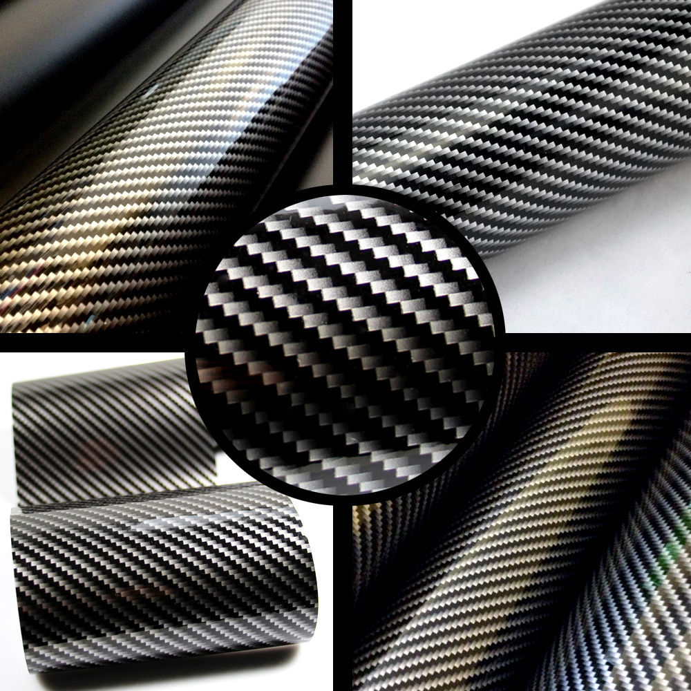Film Adhésif Carbone Pour Voiture - 2D/3D/4D - Effet Bulles Mat/Brillant - Décoration Auto