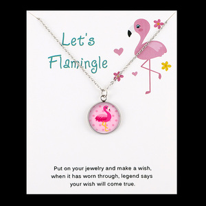 Regalo <span class=keywords><strong>per</strong></span> Il Suo Compleanno di Nozze della Damigella D'onore del Regalo In Argento Placcato Dichiarazione Dei Monili Flamingo Collane Del Pendente <span class=keywords><strong>per</strong></span> Le Donne - Product Image 4