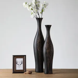 Üretici zarif dekoratif uzun boylu zemin vazo ev dekor için