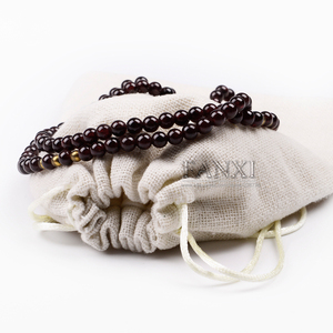 Bolsas de Almacenamiento de Joyería de Lino FANXI, Bolsas de Regalo para Collares y Brazaletes, Forradas en Terciopelo Hechas a Mano - Product Image 4