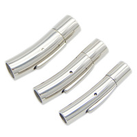 Bracelet en cuir, fermoir à ressort, en acier inoxydable, 2mm 3mm 4mm 5mm 6mm 8mm, 10 pièces, bricolage, fermoir à ressort