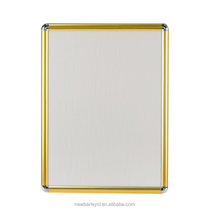 Khung Áp Phích <span class=keywords><strong>Snap</strong></span> Kích Thước <span class=keywords><strong>A4</strong></span>, Vàng Với Khung 25Mm Với Góc Nghiêng Hoặc Góc Tròn - Product Image 4