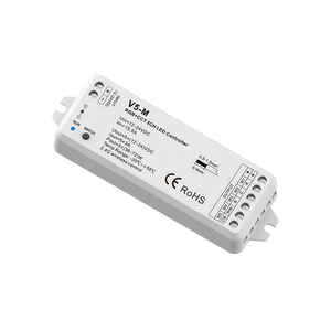 Skydance V5-M 5 kênh <span class=keywords><strong>RGB</strong></span> CCT <span class=keywords><strong>LED</strong></span> RF điều khiển 15A điện áp không đổi ánh sáng <span class=keywords><strong>Dimmer</strong></span> <span class=keywords><strong>12V</strong></span> 24V DC Adaptor Powered - Product Image 1