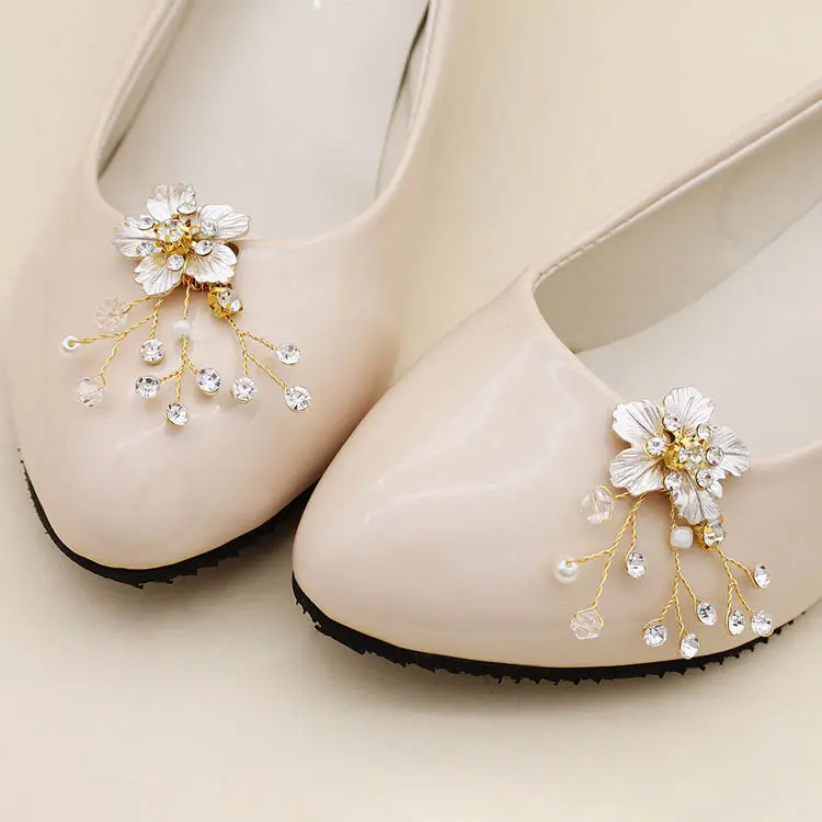 2019 di scarpe Delle Signore gioielli fatti a mano del fiore della clip accessori scarpe fibbia