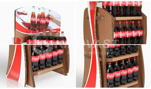Estante de <span class=keywords><strong>reciclaje</strong></span> para exhibición de suelo, soporte de exhibición de cartón para <span class=keywords><strong>Cola</strong></span>, huevo resistente, venta al por menor - Product Image 3