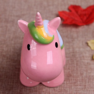 Pequeña rosa de cristal pintado a mano de cerámica caballo banco para los niños - Product Image 5