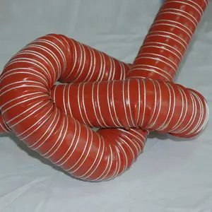 Silicone glass fiber air duct hose high temperature air hose hot air duct