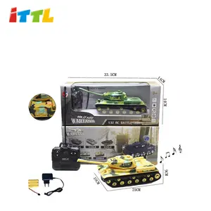 1:32 remote control tank with light and music model 4 channels R/C toy