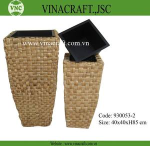 ชุดตะกร้าเก็บของพับได้จากไม้ไผ่รักษ์โลก 3 ใบ สีธรรมชาติและสีรมควัน สำหรับใส่อาหารและเสื้อผ้า รุ่น VINACRAFT 930030-5 - Product Image 5