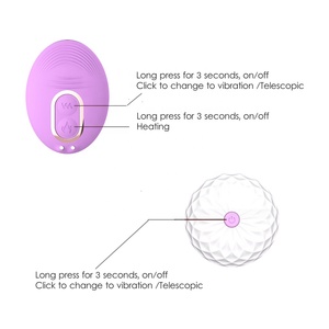 Hot Sale G-Tempat P-Tempat Teleskopik <span class=keywords><strong>Strapon</strong></span> Dildo Remote Control Pemanas Vibrator Seks Mainan - Product Image 2