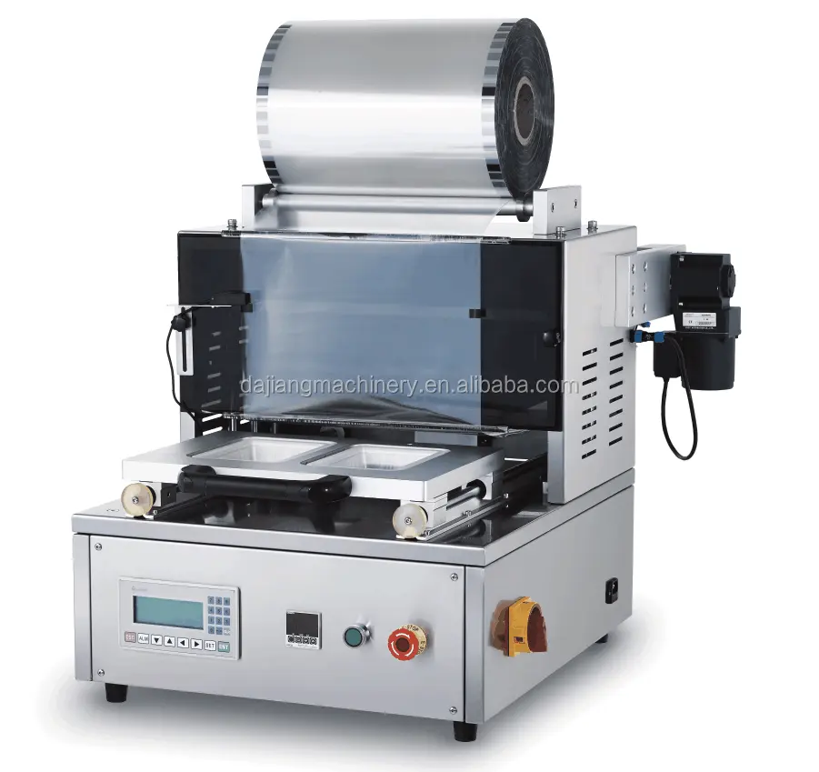 DX-1 Kunststoff gehäuse Versiegelung maschine Lebensmittel versiegelung maschine Tray Sealer Vier Seiten versiegelung Verpackungs maschine