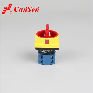 Up And Down Switch Cansen LW26GS-20/04-1 Red Yellow Pad-lock 20a Rotary Cam Limit Switches