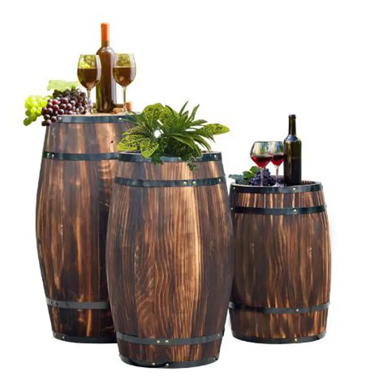high quality custom size decorative wooden barrel decoration wine barrel