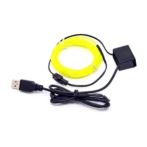 Hot Sale Waterproof Cold Neon El Wire with 5VDC Usb Inverter Controller Electroluminescent Wire CK-ELD-H3-10 CE/ROHS CN;HUB CK