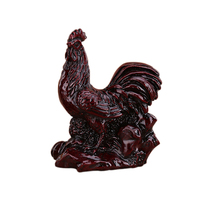 Statue de coq Feng Shui, œuvre d'art chinoise en résine, design réaliste pour la décoration de la maison, amélioration du bureau, cadeau du Nouvel An chinois