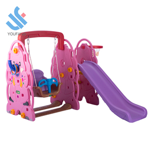 YF-05001 البلاستيك لعب الفيل ملعب داخلي معدات الأطفال الشريحة مع مجموعة أرجوحة للأطفال الشرائح معدات ملعب داخلي - Product Image 4