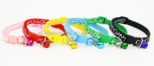 Collar de gato de nailon bonito barato en stock al por mayor