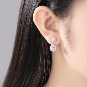 <span class=keywords><strong>Aretes</strong></span> <span class=keywords><strong>de</strong></span> Botón <span class=keywords><strong>de</strong></span> <span class=keywords><strong>Plata</strong></span> con Circonita <span class=keywords><strong>de</strong></span> Doble Cara <span class=keywords><strong>de</strong></span> 6-9 mm, Color Plateado, para Mujer - Product Image 3