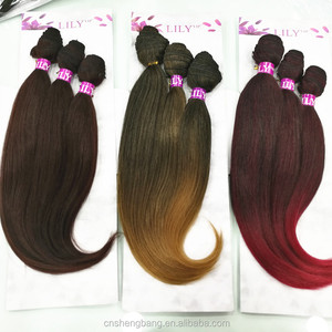 Lily Brazil 100% tự nhiên nhiệt độ cao sợi 13 "15" 17 "200gr cao cấp tổng hợp tóc - Product Image 2