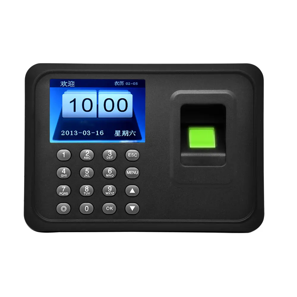 مكتب ماسح بصمة الأصابع البيومتري مع تسجيل الوقت A6 بصمة وقت نظام تسجيل الحضور آلة