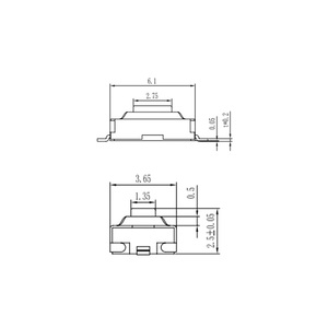 Tsl3625 3x6x2.5mm Micro SMD tact chuyển đổi 2 Pin - Product Image 6