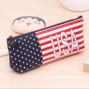2024 Châu Âu Và Hoa Kỳ USA Cờ Tam Giác Bút Túi Sinh Viên Nói Chung Văn Phòng Phẩm Vải Túi Mát Trường Hợp Bút Chì Cho Thanh Thiếu Niên - Product Image 4