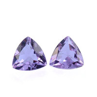 Triangle d'améthyste de qualité 3A/trillion de pierres précieuses à facettes