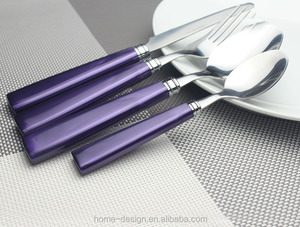 Best <strong>Cutlery</strong> <strong>Sets</strong> Handle <strong>Purple</strong> Dinnerware <strong>Sets</strong> Tableware with Plastic Metal Minimalist Stainless Steel Sustainable Hand Polish
