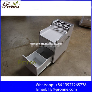 Trắng móng chân lưu trữ giỏ hàng xe đẩy với bánh xe cho salon tóc - Product Image 4