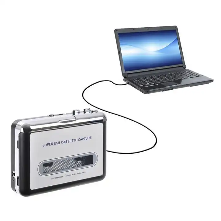 New USB Cassette Capture Radio Player Portable Cassette Tape to