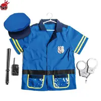 Amazon sıcak oyuncak Kısa kollu polis üniforma kap çocuk parti cosplay kostümleri çocuk giyim için rol oynamak oyuncaklar çocuk