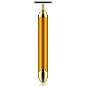 Custom 2 In 1 Energy Beauty Bar Face <span class=keywords><strong>Massager</strong></span> <span class=keywords><strong>24K</strong></span> Gouden Puls Vibrerende Gezicht <span class=keywords><strong>Massager</strong></span> Gezichts Lift Tool Elektrische 3d Roller - Product Image 5