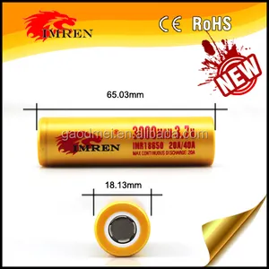 18650 imren 3000 mAh 40amp oro batería mini kit mecánico mod soporte 18650 batería